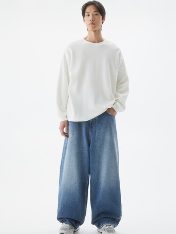 Pull&Bear Wide leg Jeans i blå