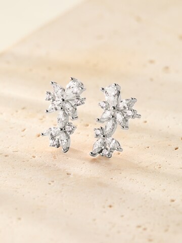 Hey Happiness Earrings 'Marquise Flower' in Silver