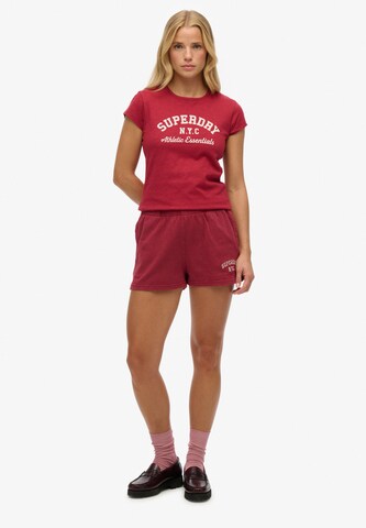 Superdry Shirt 'Athletic Essential' in Rood