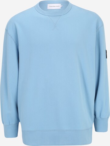 Sweat-shirt Calvin Klein Jeans Plus en bleu : devant