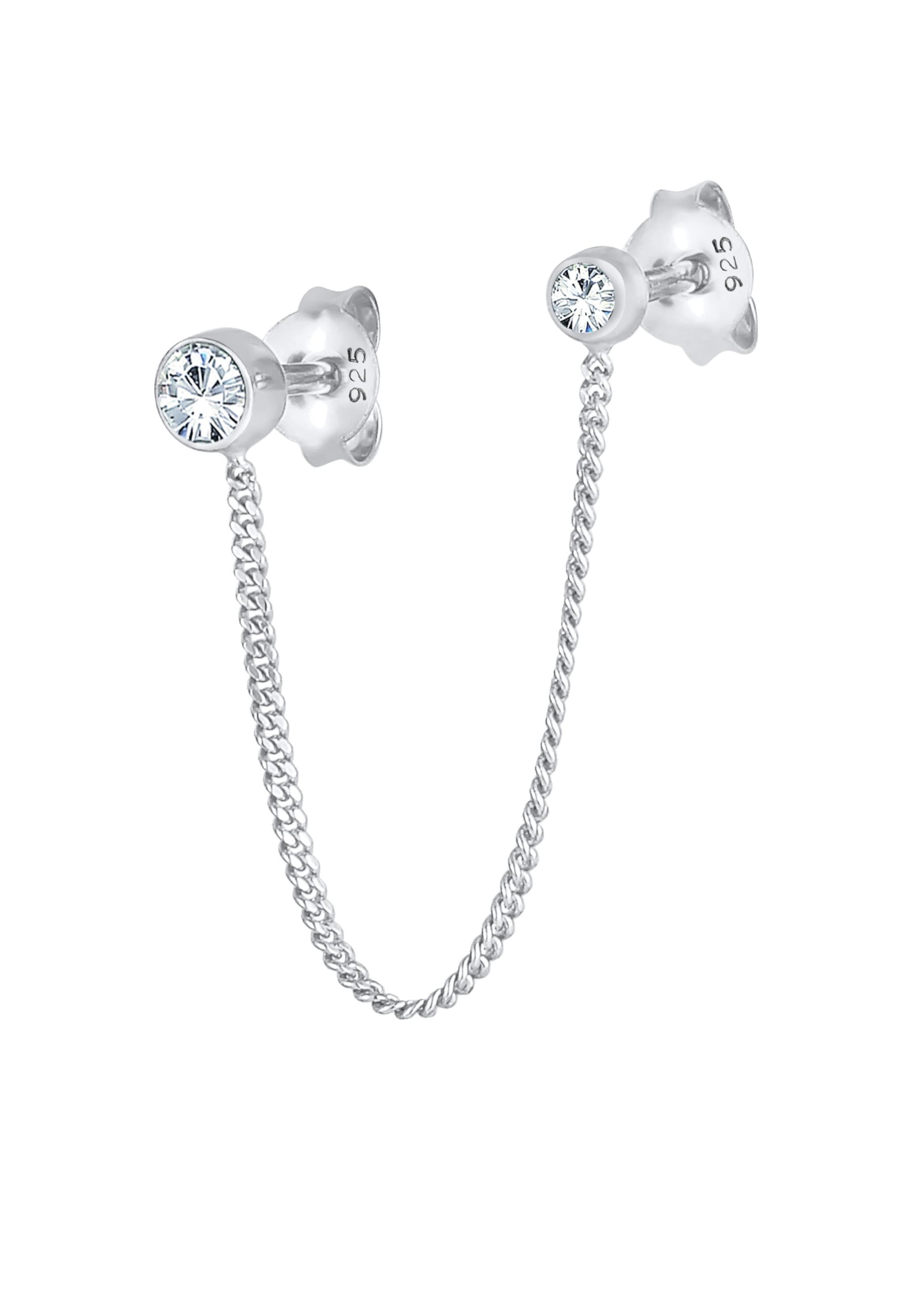 ELLI Ohrringe Kristall Ohrhänger in Silber: Vorderseite