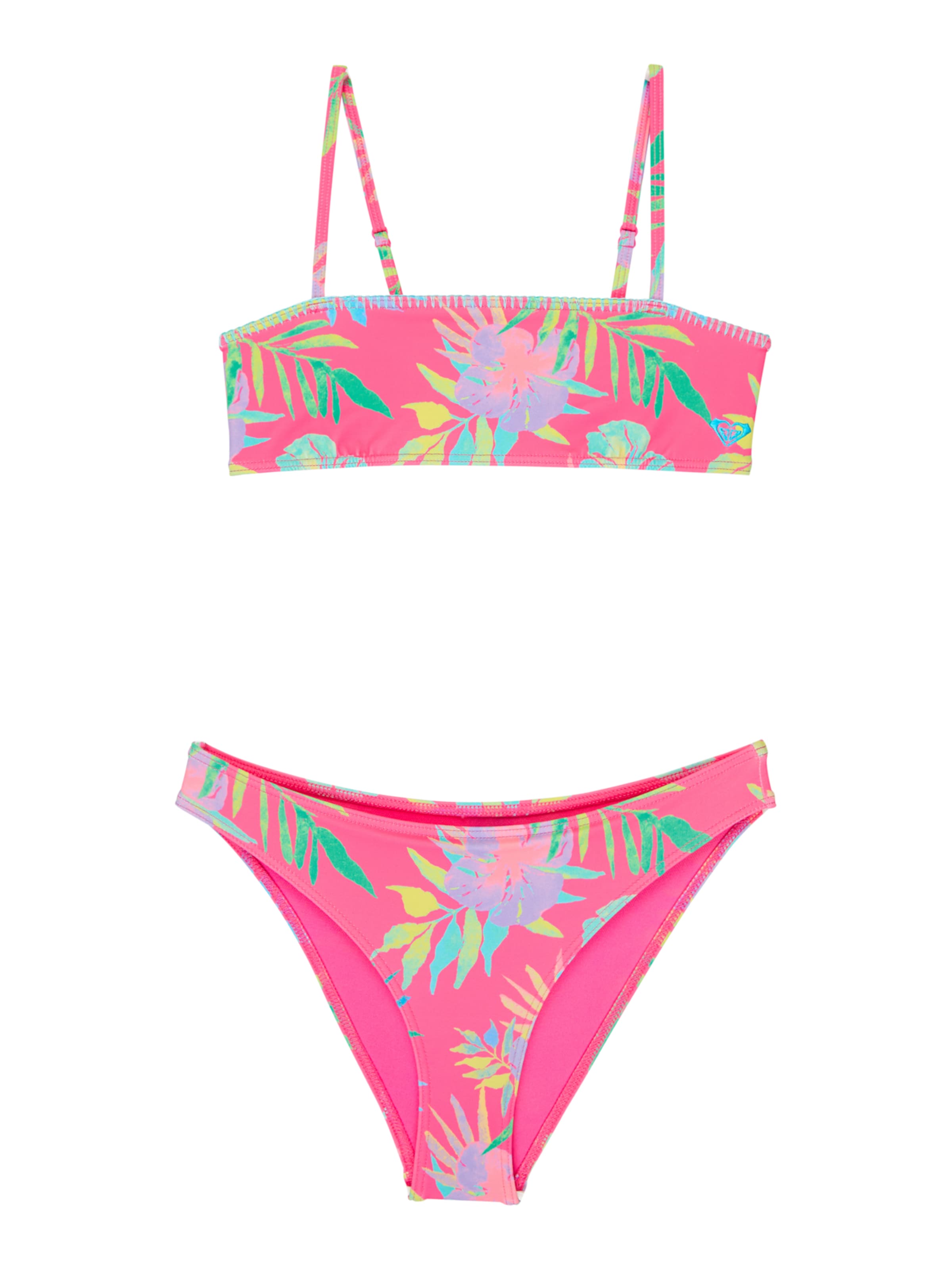ROXY Bandeau Bikini 'Aquarella' in Pink: front