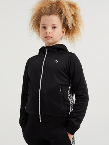 WE Fashion Sweat jacket in Black: front