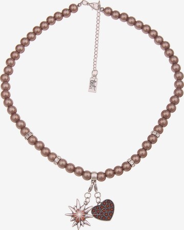 Leslii Necklace 'Heidi' in Brown: front