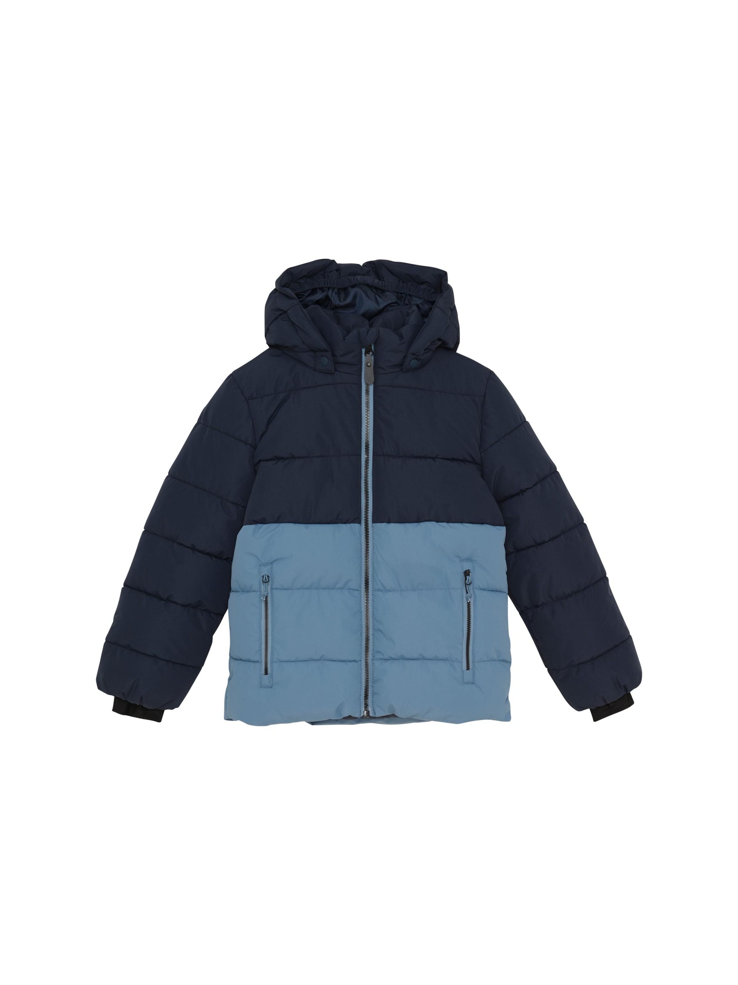 Veste d’hiver ' COJacket Quilt - Colorblock ' COLOR KIDS en bleu : devant