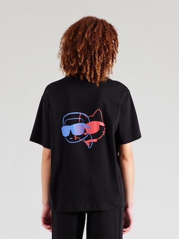 Karl Lagerfeld - Camiseta 'IKON' en negro: frente