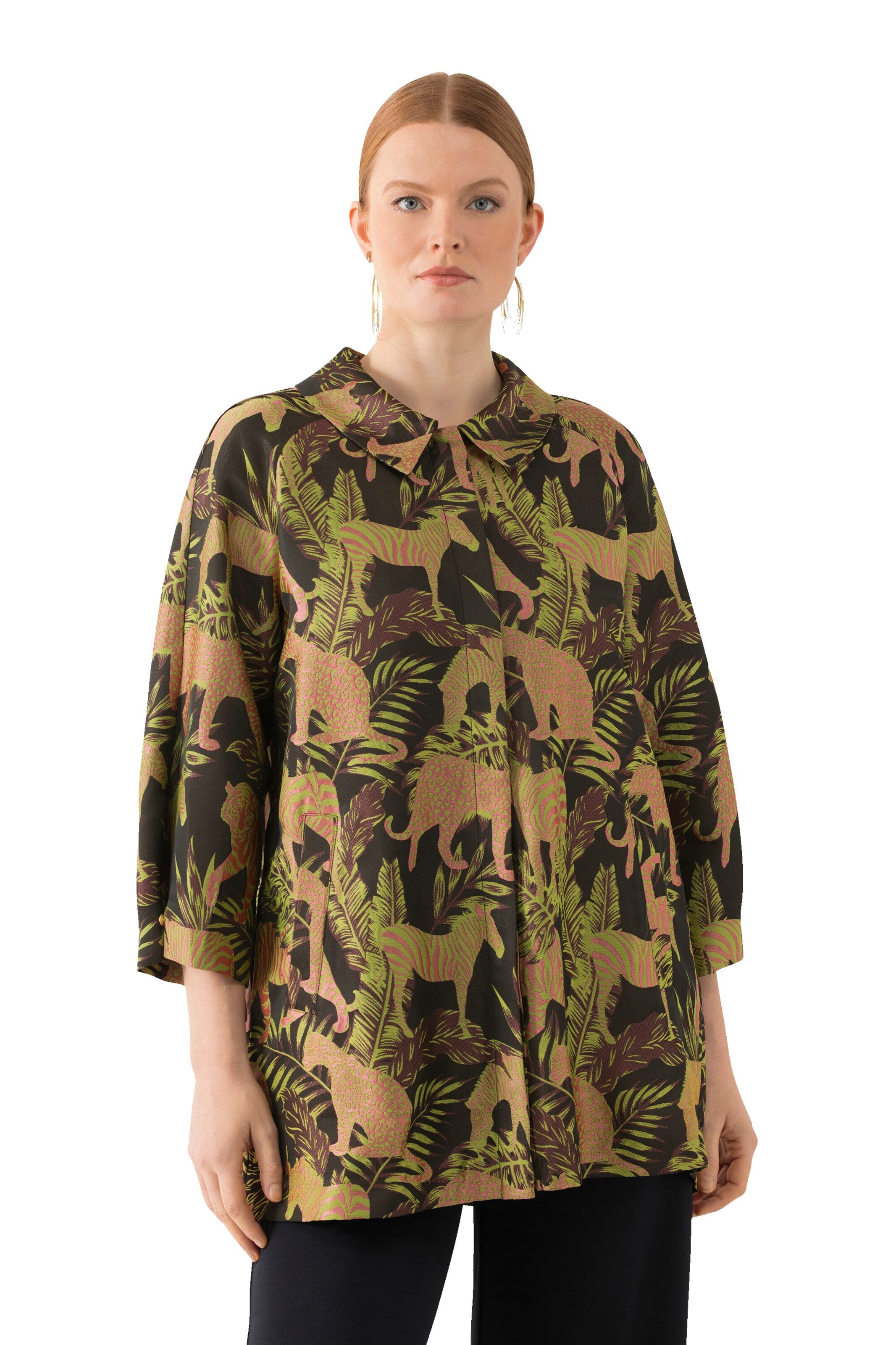 Ulla Popken Bluse in Schwarz: Vorderseite