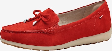 Mocassin Tamaris en rouge : devant