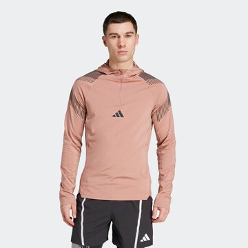 ADIDAS PERFORMANCE Sportsweatshirt in Rood: voorkant