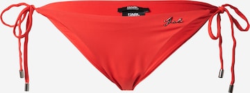 Slip costum de baie de la Karl Lagerfeld pe roșu: față