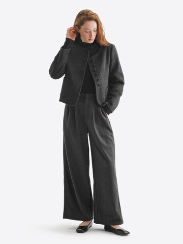 TorWeit Knit Cardigan 'Wool-Blend Coat Short' in Black