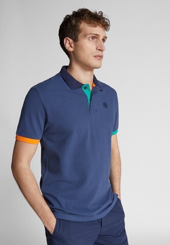 North Sails Polo mit Colour-Block in Blau