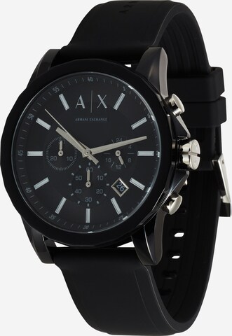 ARMANI EXCHANGE Analog klocka i svart: framsida