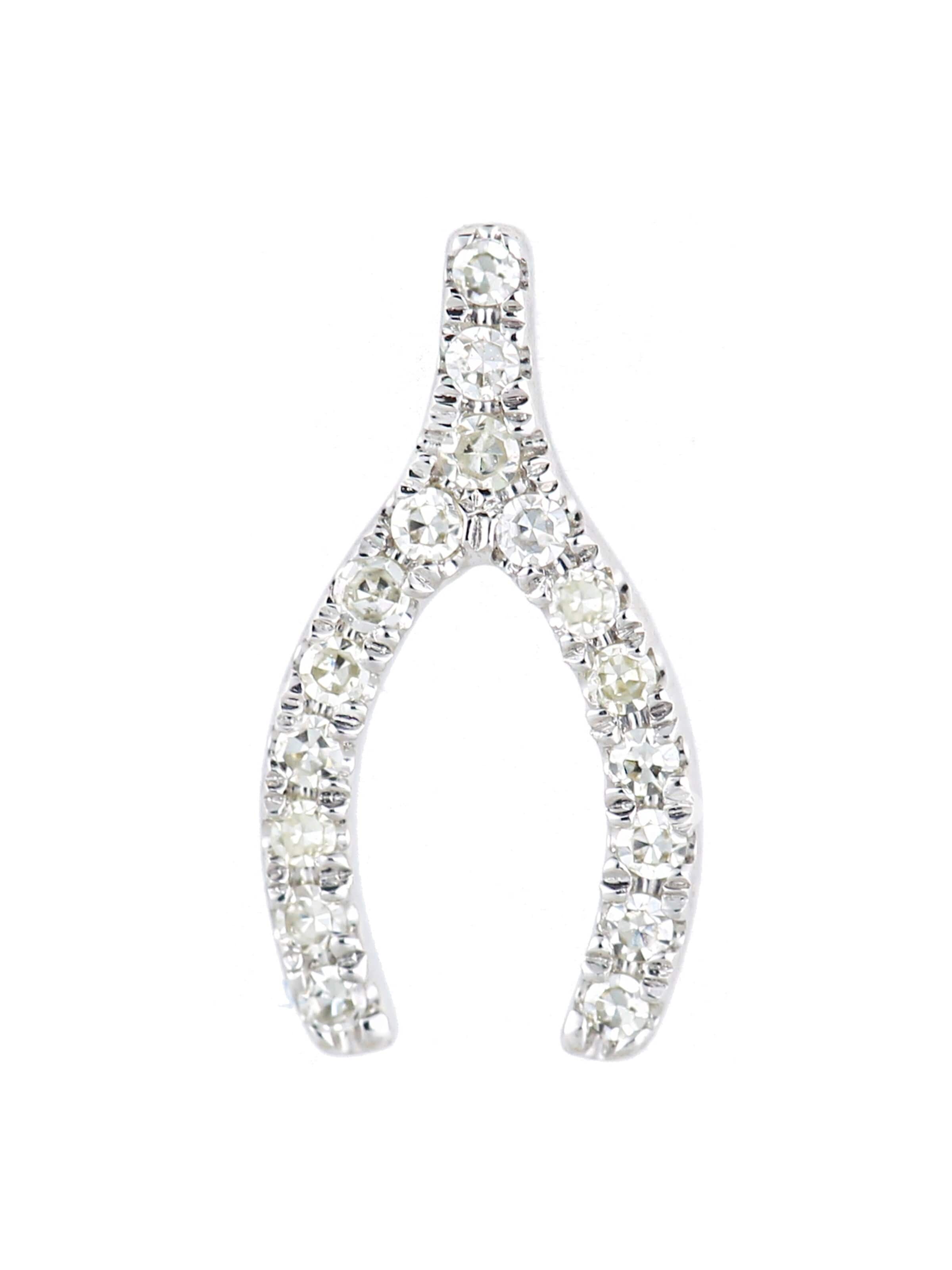 Boucles d'oreilles 'Ohrringe aus 375 Weißgold mit 0.1 Karat Diamant' DIAMANT LETERNEL en argent