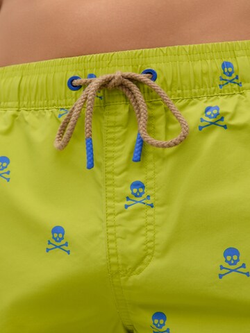 Scalpers Neon Skull Swimsuit ' ' in Grün