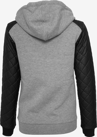 Urban Classics Zip-Up Hoodie 'Diamond' in Grey