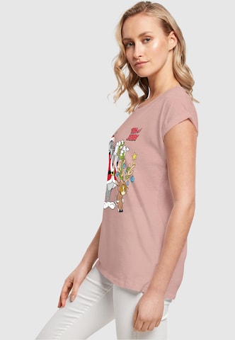 ABSOLUTE CULT Shirt 'Tom And Jerry - Reindeer' in Roze