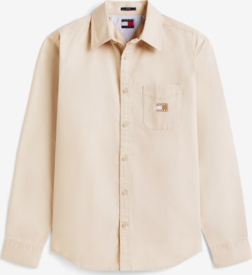 Tommy JeansRegular Fit Košulja - bež boja: prednji dio