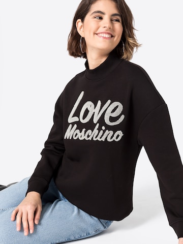 Love Moschino Collegepaita 'FELPA' värissä musta