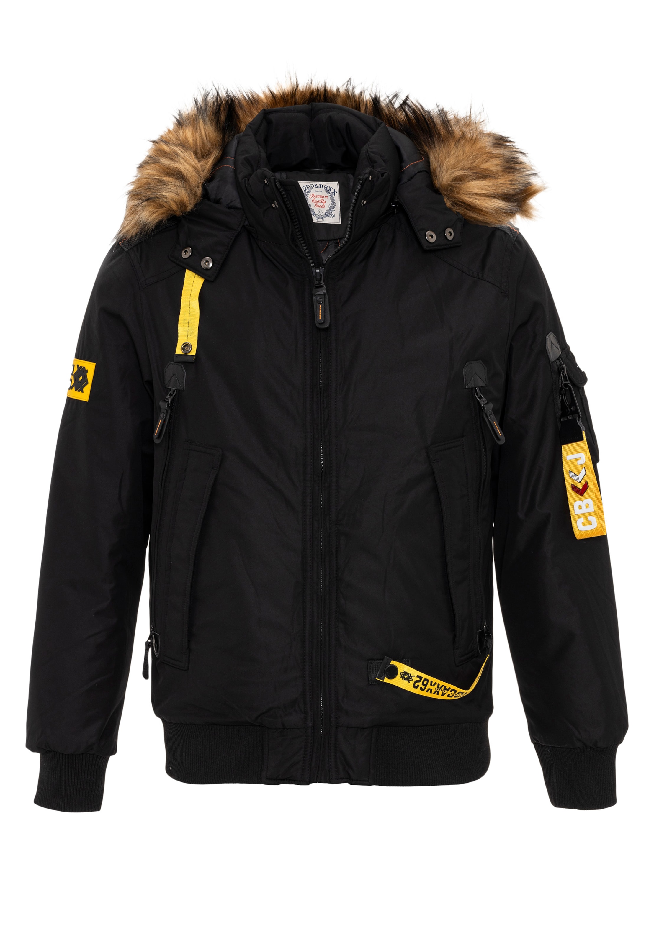 CIPO & BAXX Winterjas in Zwart: voorkant