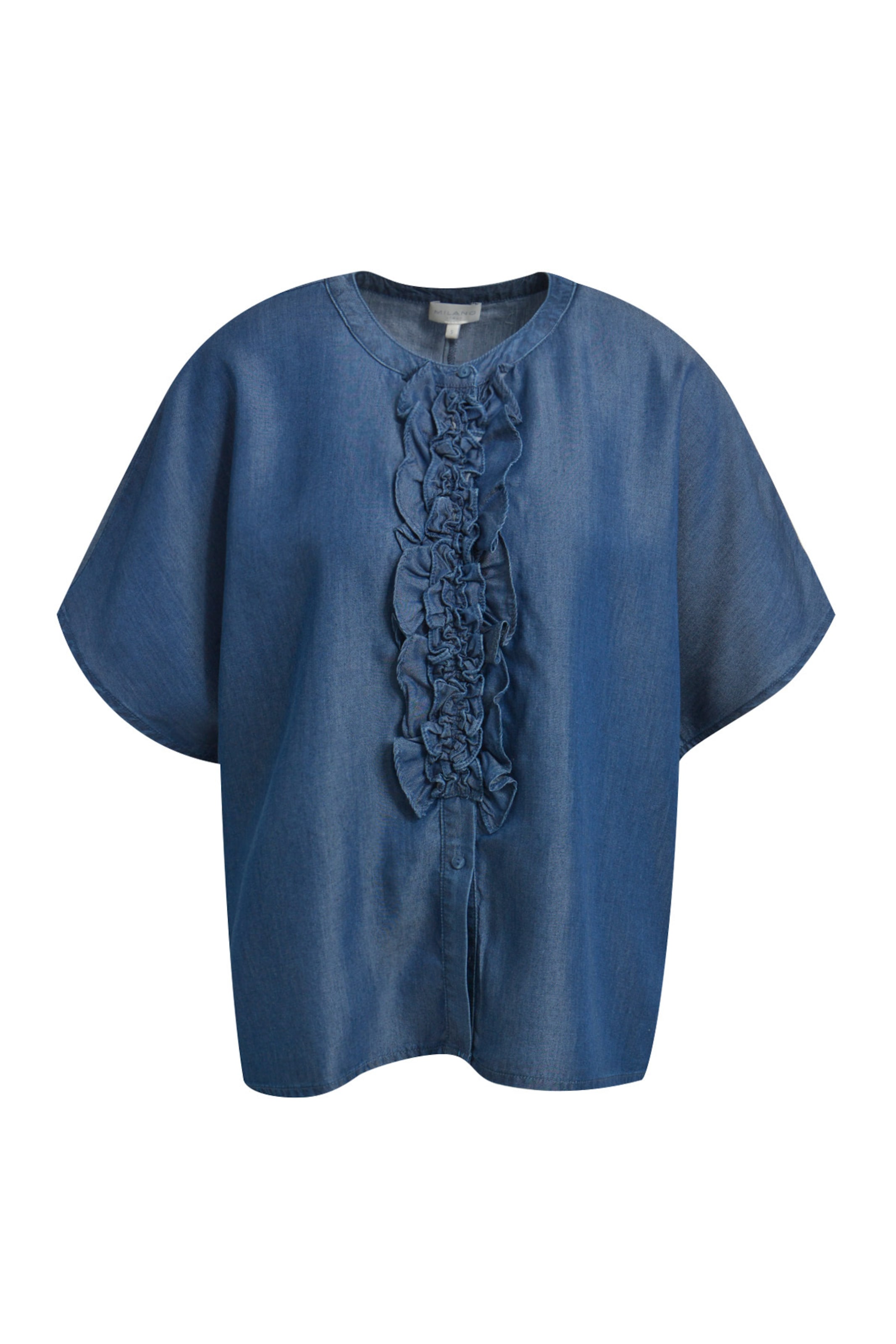 Milano Italy Blouse in Blue: front