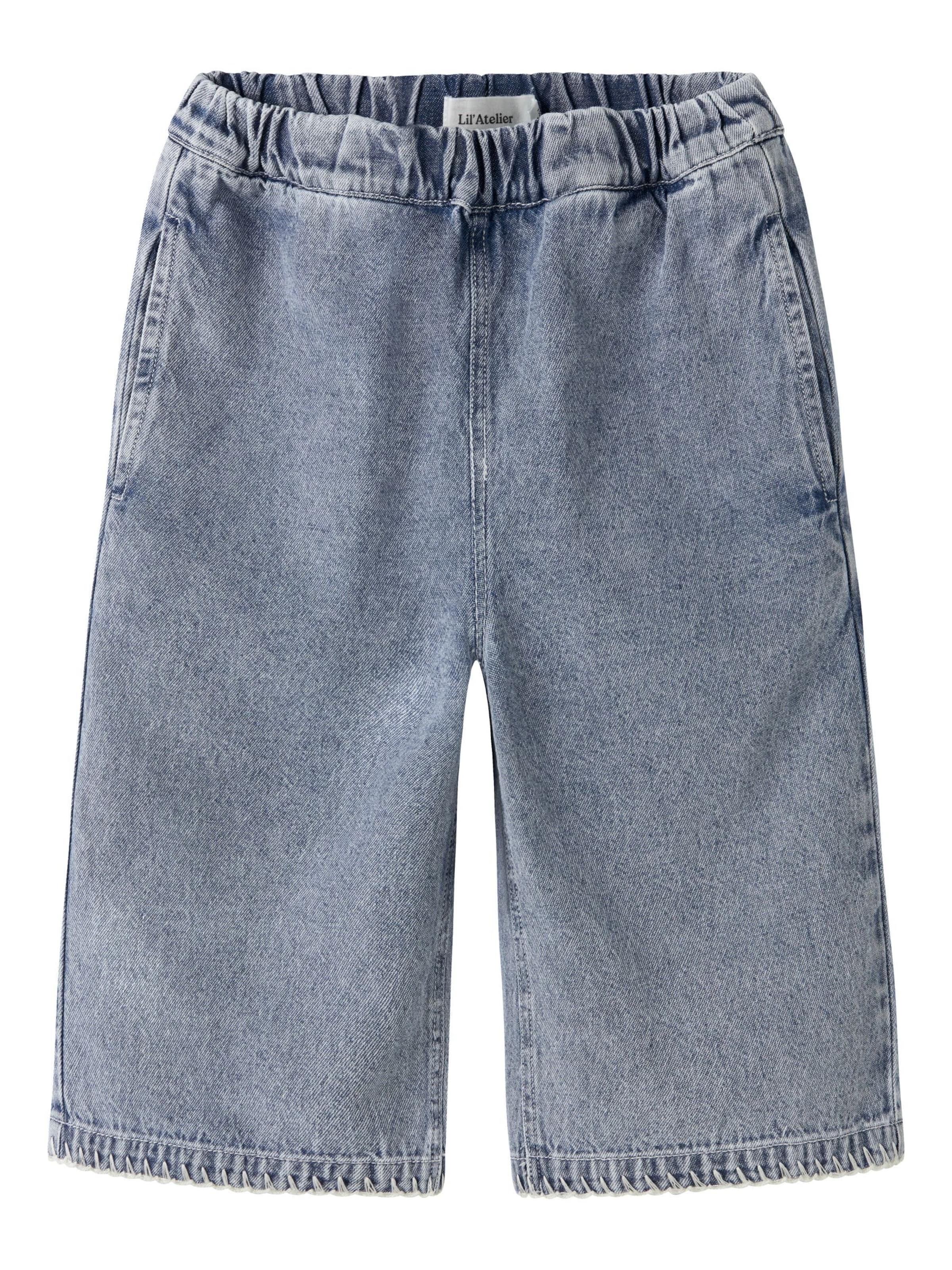 Lil'Atelier Wide Leg Jeans i blå: forside