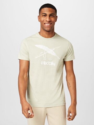 T-Shirt Iriedaily en vert : devant