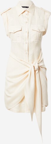 Robe-chemise Karen Millen en beige : devant