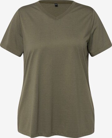 T-shirt Ulla Popken en vert : devant