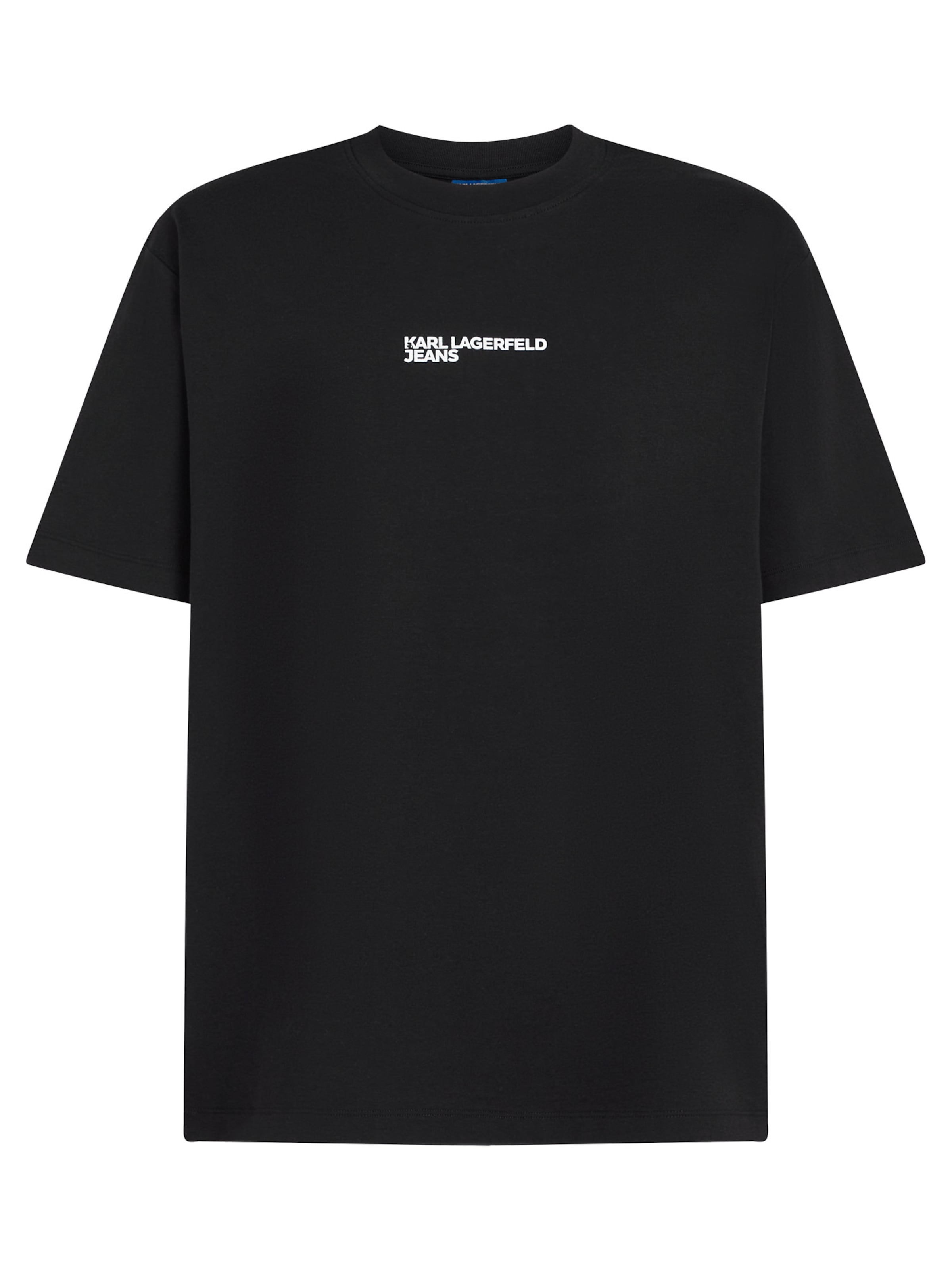 KARL LAGERFELD JEANS Тениска в черно: отпред
