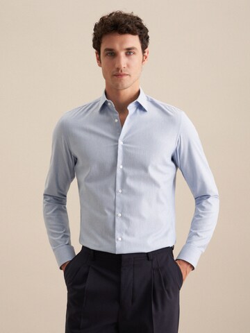 SEIDENSTICKER Slim fit Business shirt 'SMART FLANNELS' in Blue: front
