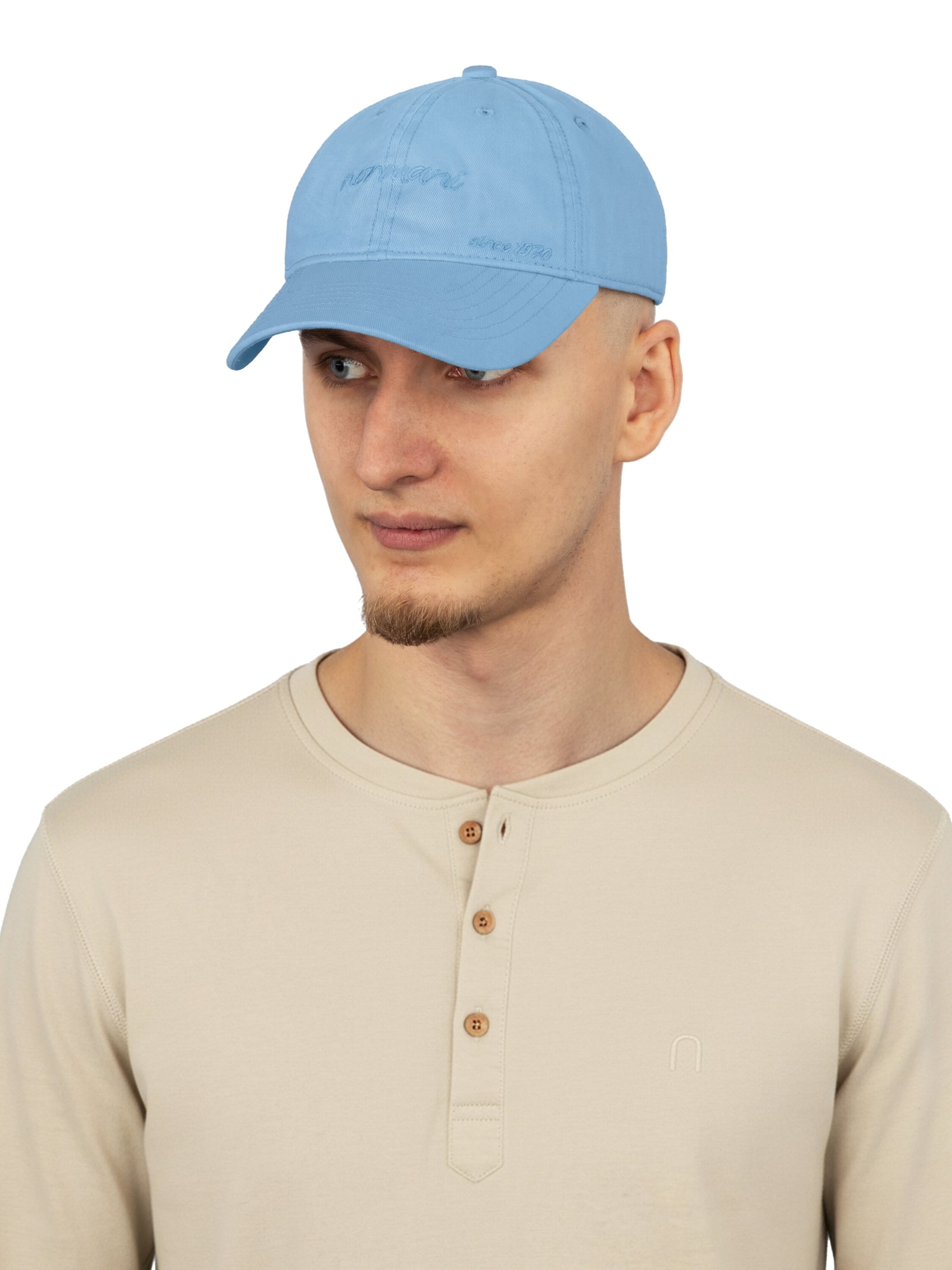 Casquette de sport normani en beige : devant