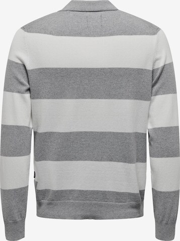 Only & Sons - Jersey 'REX' en gris