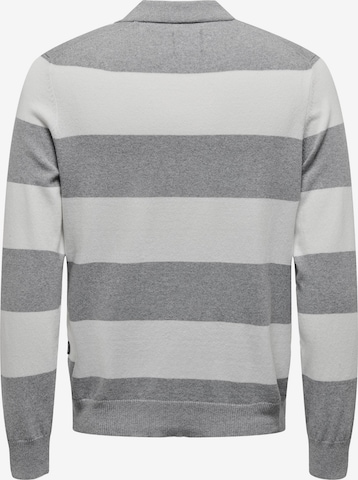 Only & Sons Sweater 'REX' in Grey