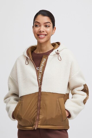 The Jogg Concept Fleece Jacket 'Berri' in Brown: front