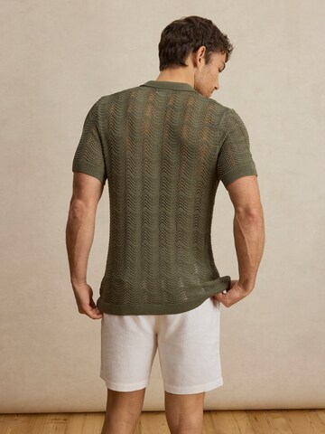 DAN FOX APPAREL Slim Fit Риза 'Dylan' в зелено