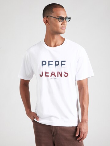 Pepe Jeans Μπλουζάκι 'SEASON III' σε λευκό: μπροστά