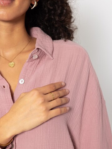 SASSYCLASSY Bluse 'kürzere Variante' in Lila