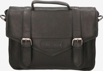Valigetta ventiquattrore 'Borsa da lavoro uomo in vera pelle - RFID' di HILL BURRY in nero: frontale