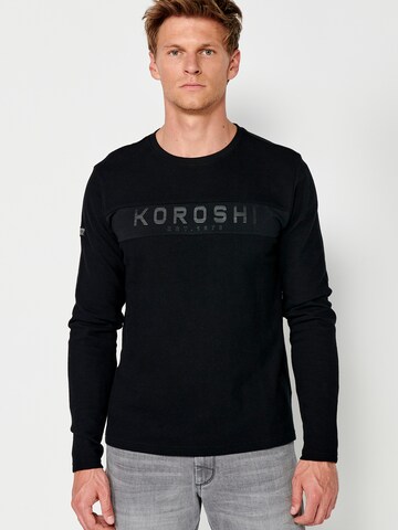 KOROSHI - Camiseta en negro: frente