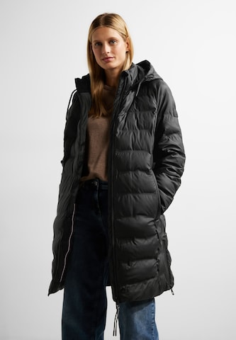 CECIL Between-Seasons Coat in Black: front