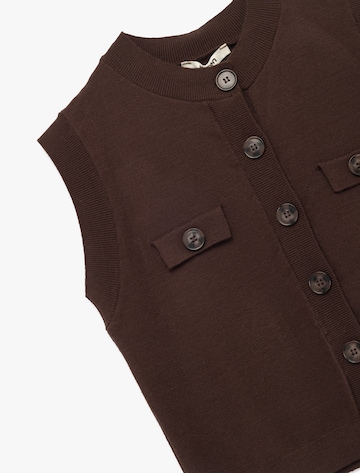 Koton Knitted Vest in Brown