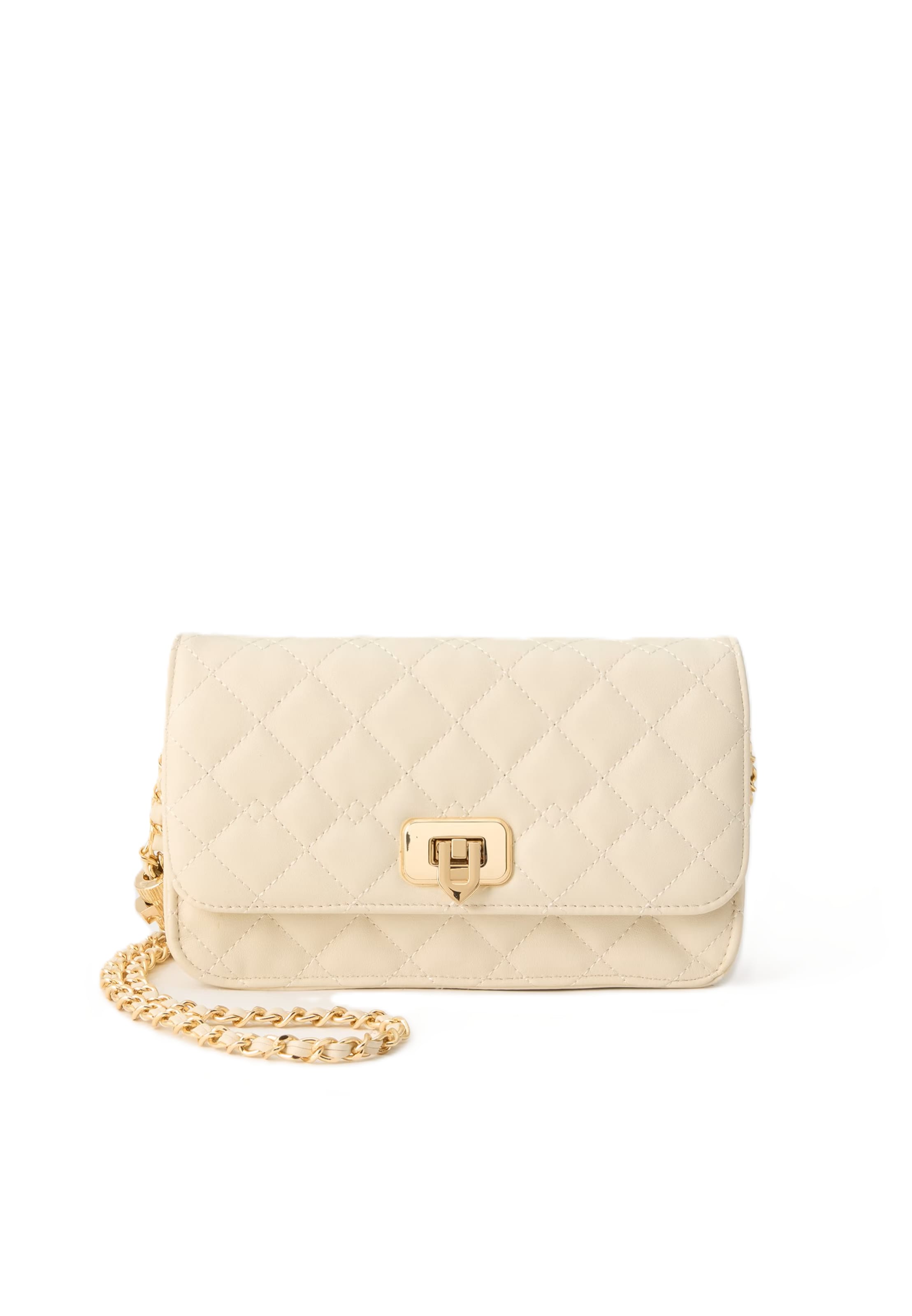 Seidenfelt Crossbody bag in Beige: front