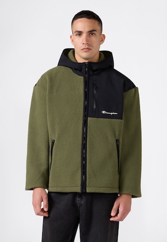 Champion - Chaqueta polar en verde: frente