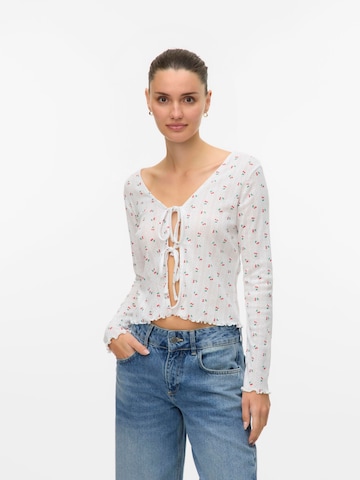 VERO MODA Knit cardigan in White: front