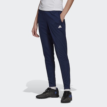 ADIDAS PERFORMANCE Slim fit Workout Pants 'Entrada 22' in Blue: front