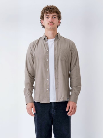 TEESHOPPEN - Camisa ' Flannel ' en beige: frente