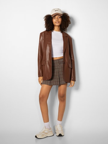 Bershka Blazer in Brown