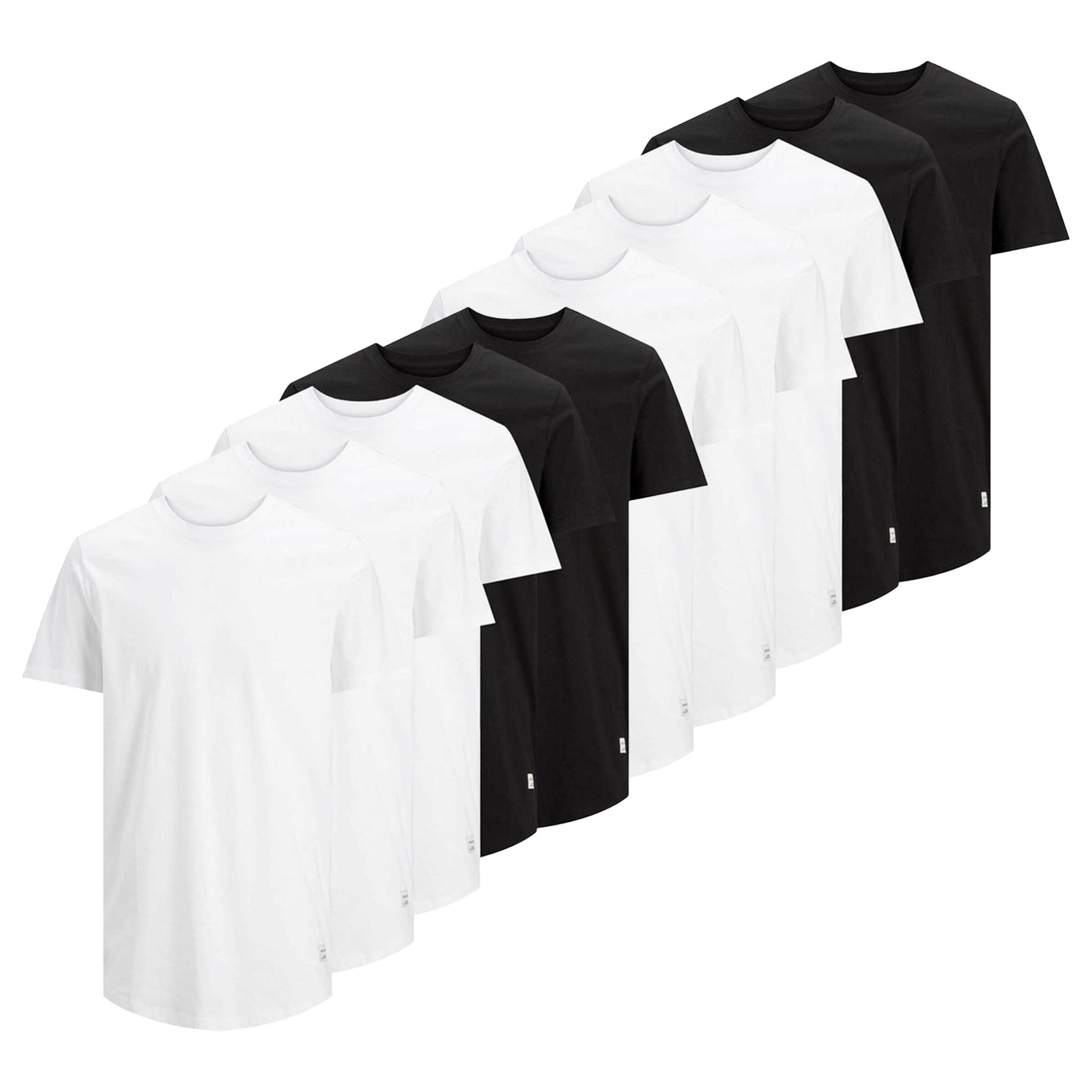 JACK & JONES T-Shirt en noir / blanc, Vue avec produit