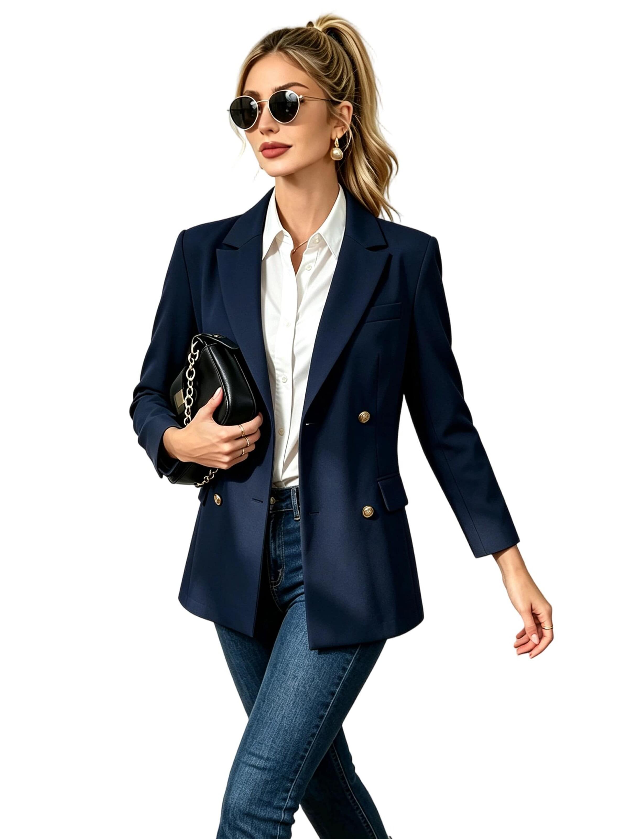 MODIURBAN Blazer in Blue: front